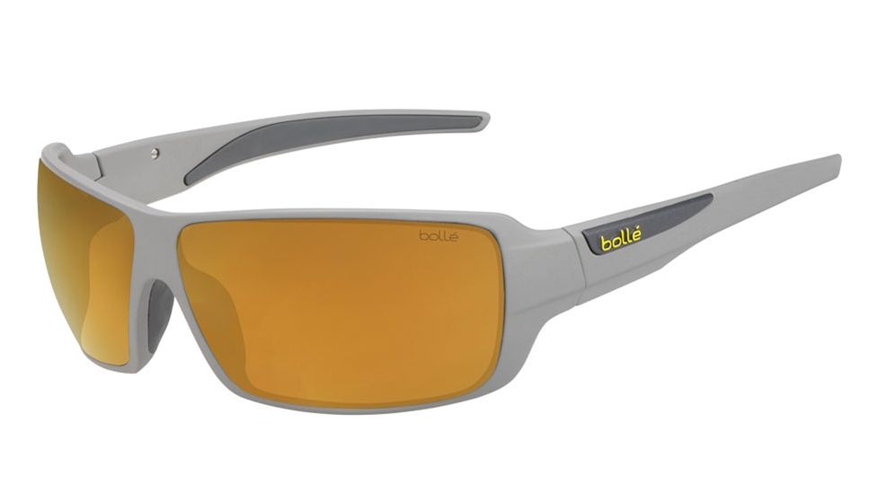 Bolle Cary Sunglasses, Matte Cool Gray, Polarized Brown Gold 12524