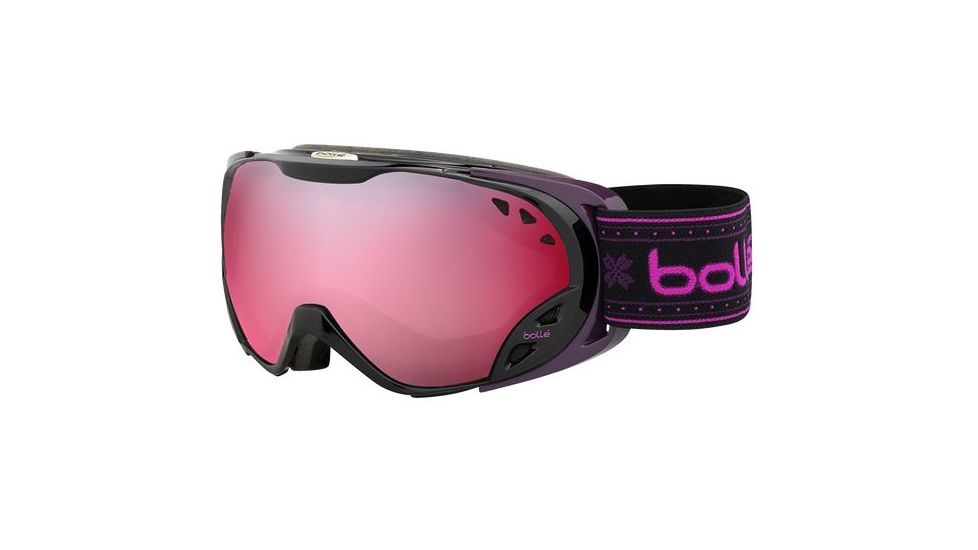 Bolle Duchess Ski/Snowboard Goggles,Black and Plum Frame,Vermillon Gun Lens 21313