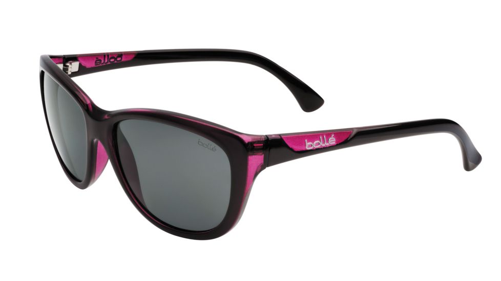 Bolle Greta Sunglasses - Women's, Shiny Translucent Plum Frame, Polarized TNS Oleo AR Lens, 11762