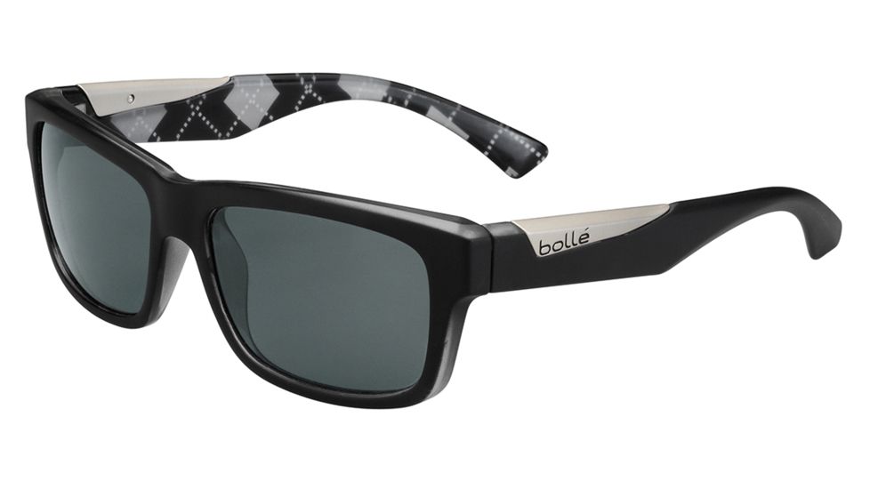 Bolle Jude Single Vision Prescription Sunglasses, Matte Black / Argyle Frame-11833SV