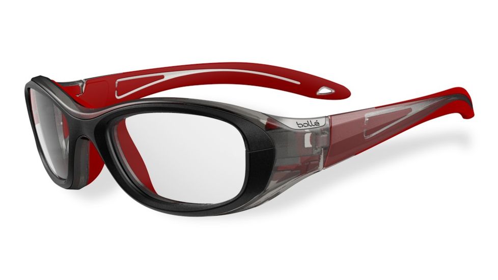 Bolle Kids Coverage Sport Protective Eyewear - Black and Blue Lagoon Frame,Clear Anti Fog/Scratch Lens 11884