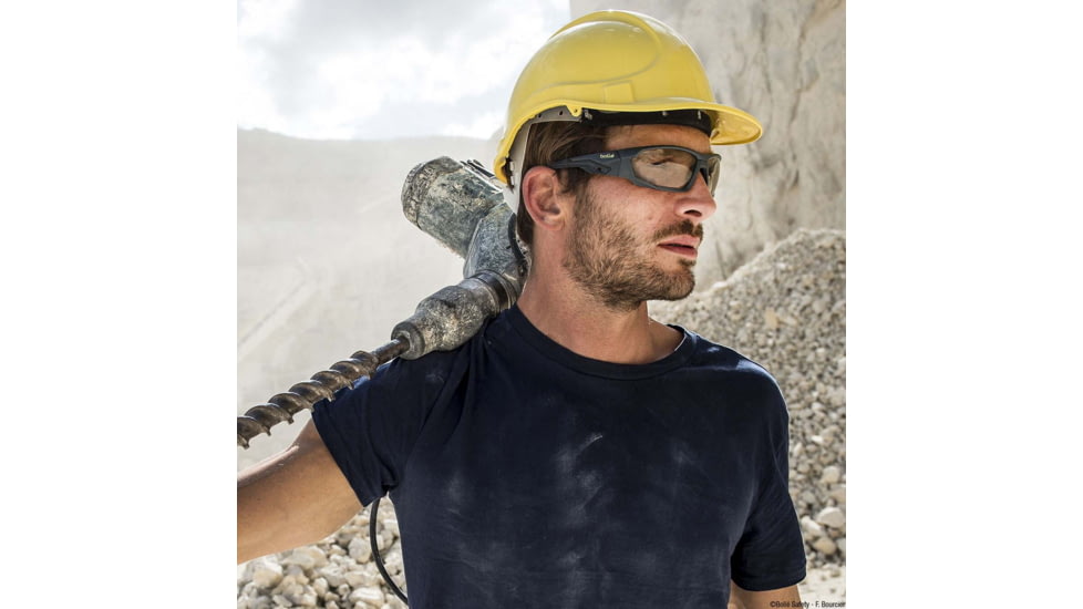 Bolle Mercuro Safety Glasses, Black Grey Frame, Copper Lens, MERCSP