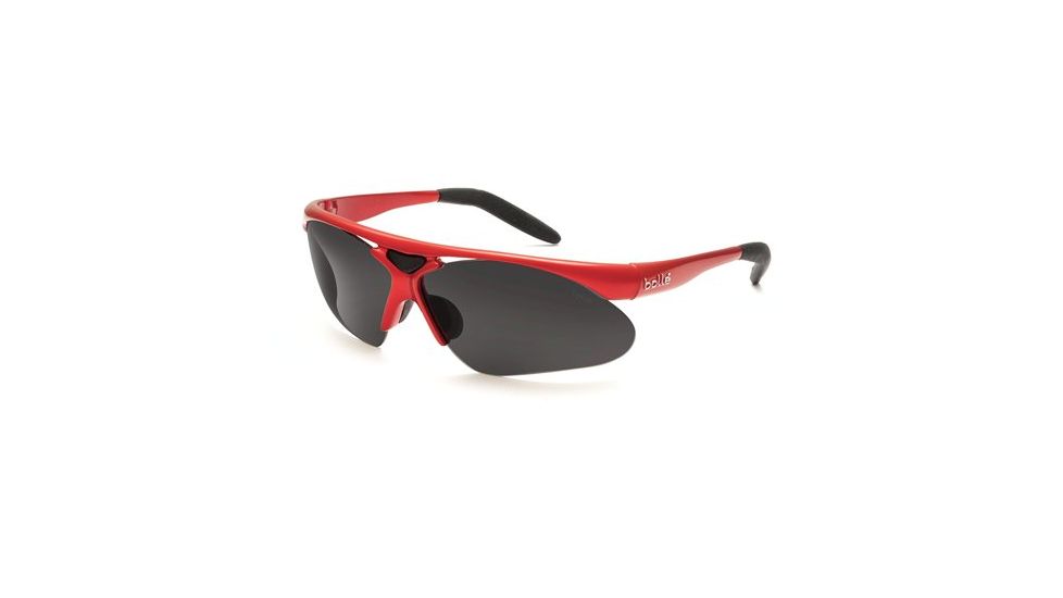 Bolle Parole Sunglasses with Interchangeable Lenses, Red Frame, TNS Gun Lens, 11441