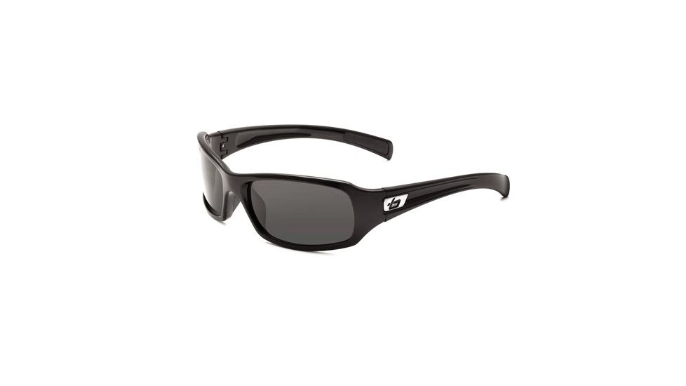 Bolle Phoenix Sun Glass, Shiny Black Frame, Polarized TNS Lens, 11384