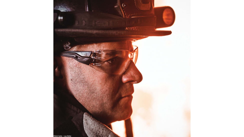 Bolle Silex+ Safety Glasses, Matte Black Frame, Clear BSSI Lens, PSSSILP064B