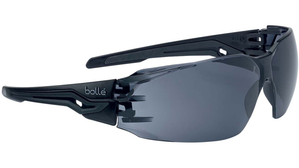 Bolle Silex+ Safety Glasses, Matte Black Frame, Smoke BSSI Lens, PSSSILP443B