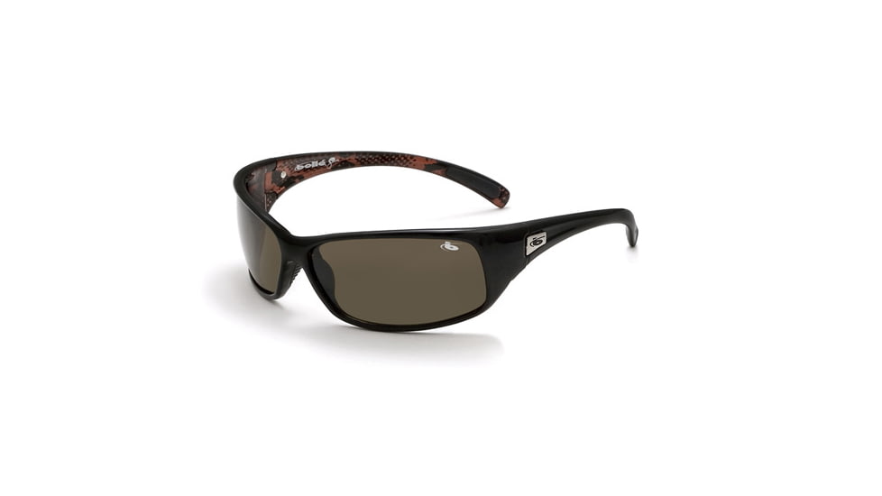 Bolle Snakes Recoil Sunglasses, Black Red Snake Frame, TNS Lens, 10766