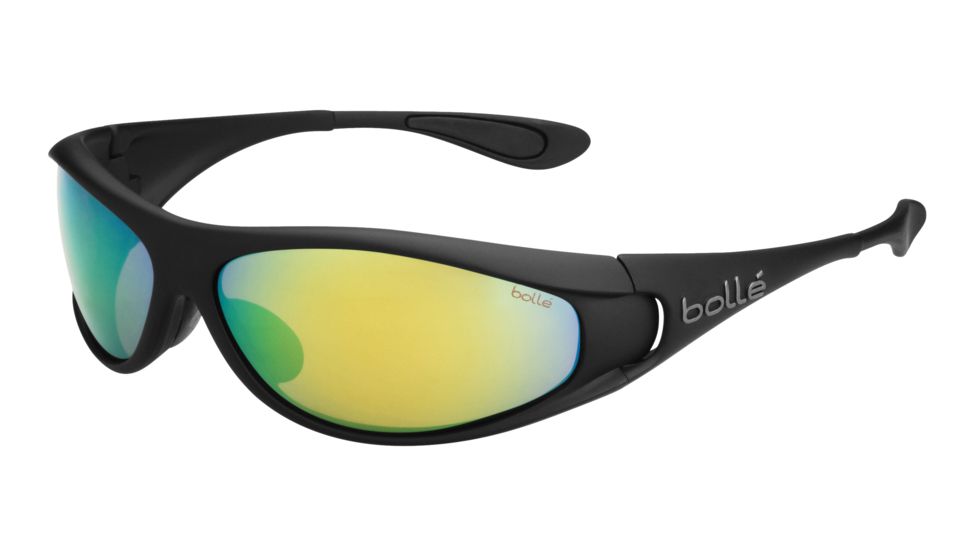 Bolle Spiral Sunglasses, Polarized Brown Emerald Oleo AF, Matte Black 11815