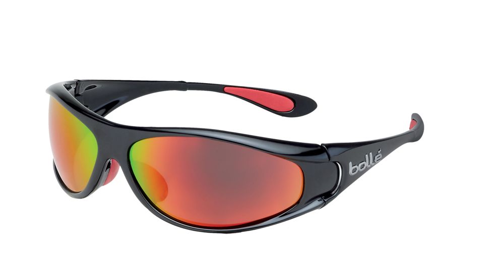 Bolle Spiral Sunglasses, Shiny Black/Red 11705