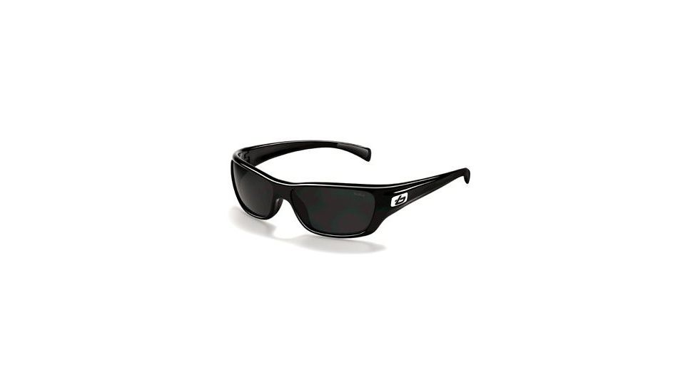 Bolle Crown Sunglasses 11275, Shiny Black Frame, Polarized TNS Lens