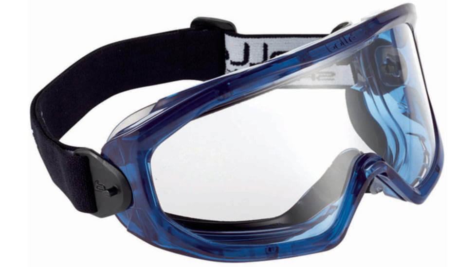 Bolle Superblast Safety Goggle, Blue Frame, Clear Lens, 40296