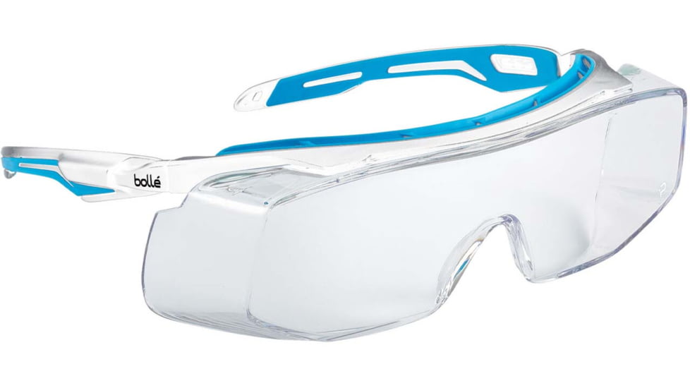 Bolle Tryon OTG Safety Glasses, Blue White Frame, Clear Healthcare Lens, PSOTRYO014