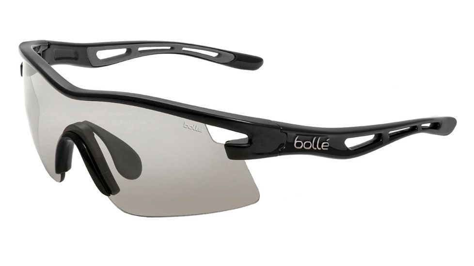 Bolle Vortex Sunglasses, Shiny Black Frame, Photochromic, TNS Oleo AF Lens, 11858