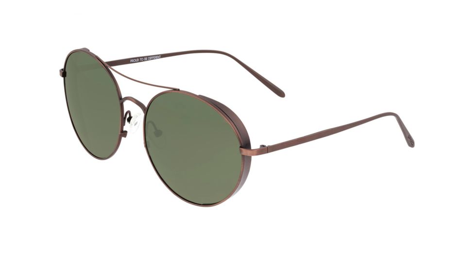 Breed Barlow Sunglasses, Brown Titanium Frame, Black Polarized Lens, Brown/Black, One Size, BSG055RB