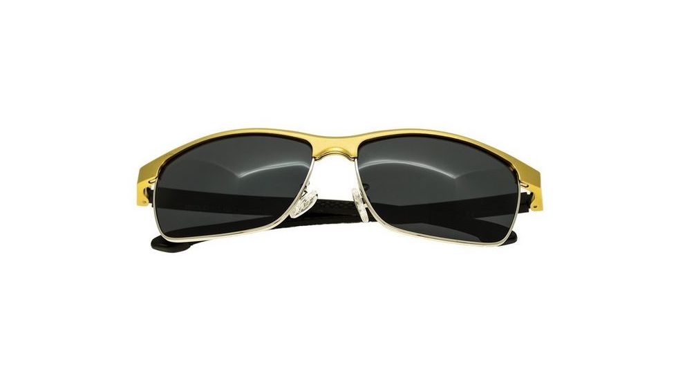 Breed Bode Sunglasses, Gold Titanium Frame, Black Lens BSG026GD