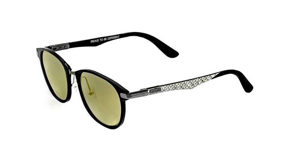 Breed Cetus Sunglasses, Black Titanium Frame, Gold-Yellow Lens BSG027BK