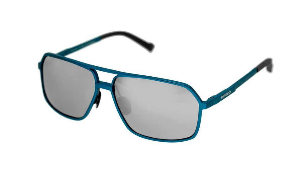 Breed Fornax Sunglasses, Blue Titanium Frame, Black Lens BSG023BL