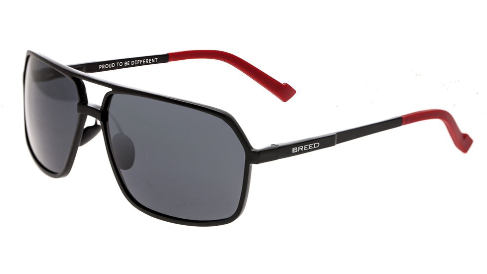 Breed Fornax Single Vision Prescription Sunglasses, Black Titanium Frame, BSG023BKSV