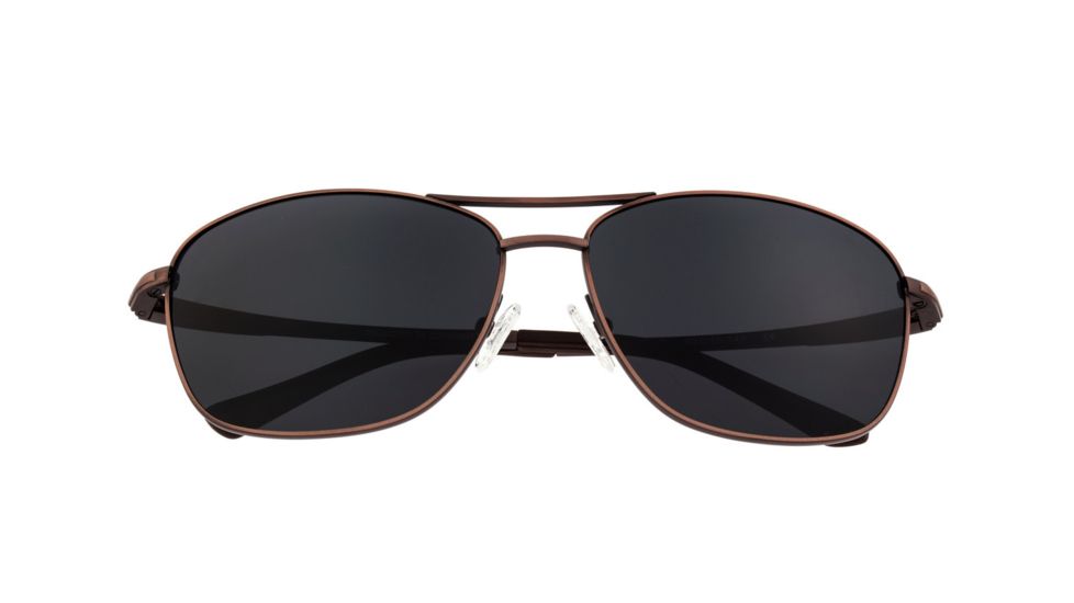 Breed Hera Sunglasses, Brown Titanium Frame, Black Polarized Lens, Brown//Black, One Size, BSG054RB