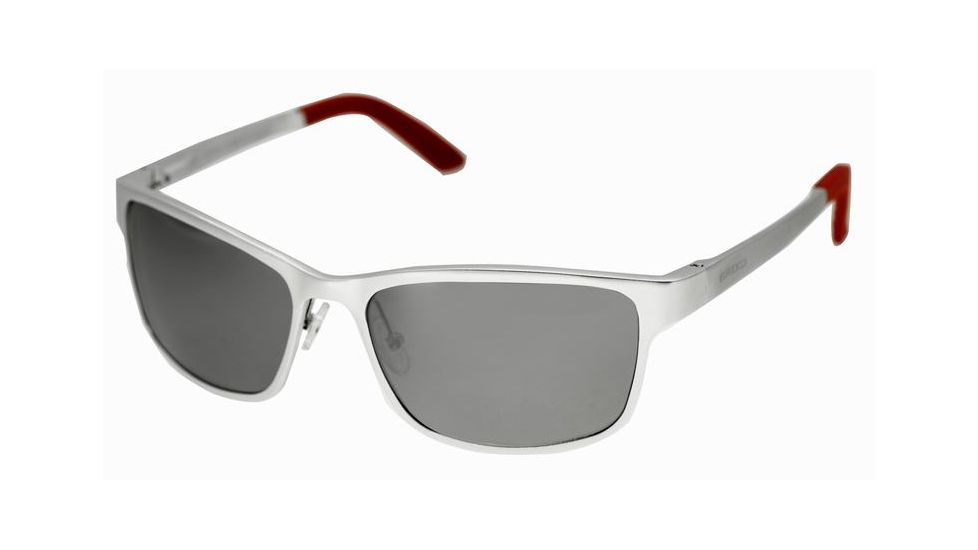 Breed Hydra Sunglasses, Silver Titanium Frame, Black Lens BSG022SR