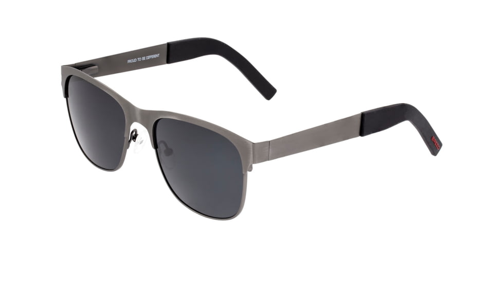 Breed Hypnos Sunglasses, Gunmetal Titanium Frame, Black Polarized Lens, Gunmetal/Black, One Size, BSG057GY