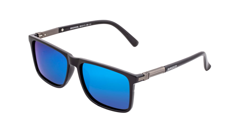 Breed Sunglasses Caelum Polarized Sunglasses - Men's, Black/Blue, One Size, BSG063BL