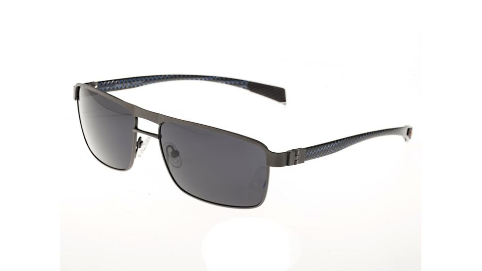 Sunglasses Taurus 005GM, Gunmetal Titanium Frame, Black Lens