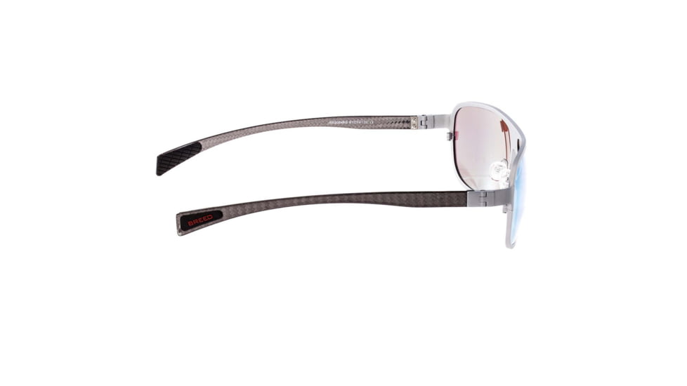 Breed Titanium And Carbon Fiber Polarized Sunglasses, Gunmetal/Green, BSG004SRG, Gunmetal/Green, One Size, BSG004SRG
