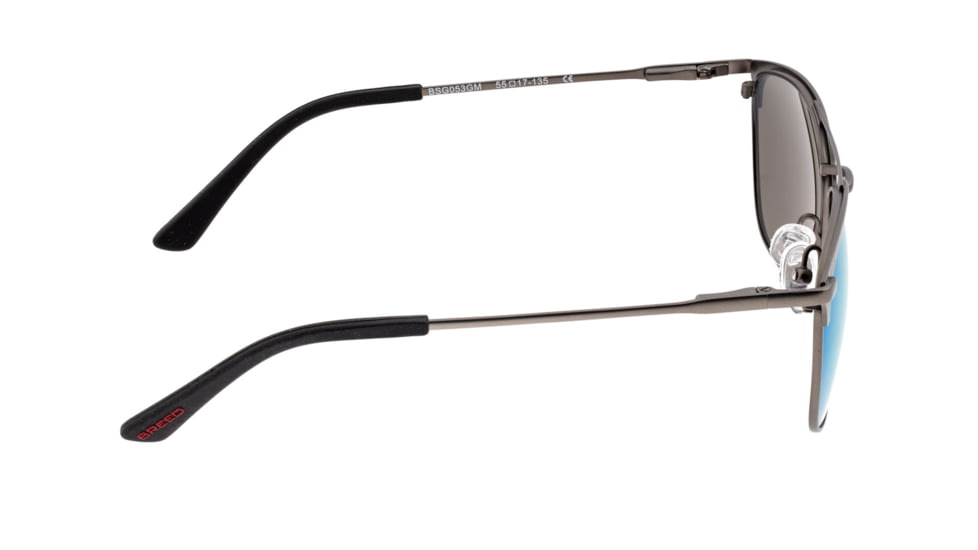Breed Zodiac Sunglasses, Gunmetal Titanium Frame, Green/Blue Polarized Lens, Gunmetal/Green-Blue, One Size, BSG053GM