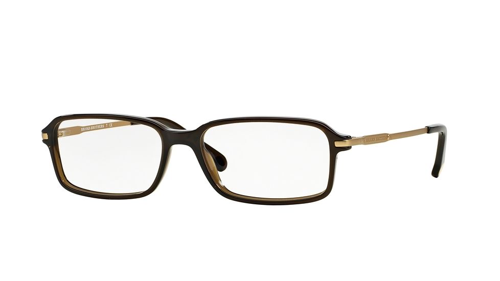 Brooks Brothers BB2022 Progressive Prescription Eyeglasses 6081-54 - Olive Matte Gold Frame