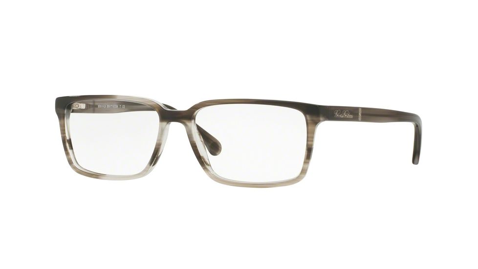 Brooks Brothers BB2032 Progressive Prescription Eyeglasses 6013-55 - Black / Horn Frame