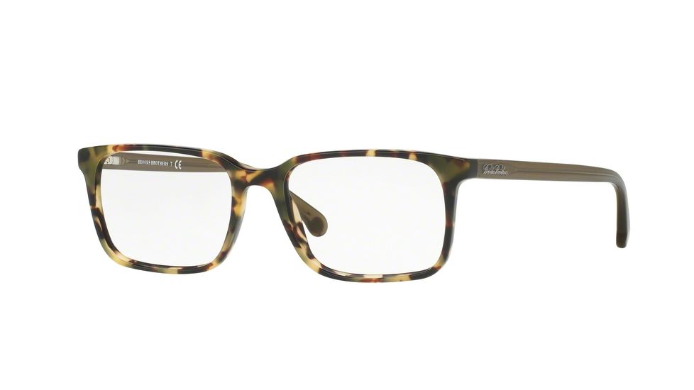 Brooks Brothers BB2033 Eyeglass Frames 6124-52 - Spotty Tort/olive Frame