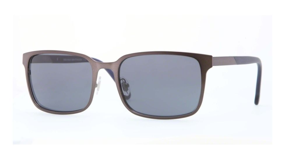 Brooks Brothers BB4022 Progressive Prescription Sunglasses BB4022-164487-57 - Lens Diameter 57 mm, Frame Color Satin Gunmetal