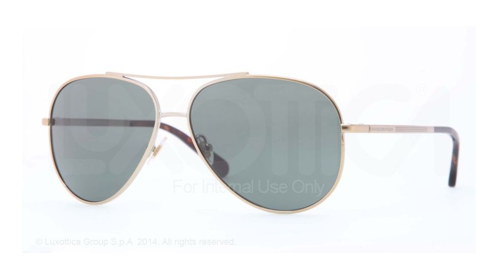 Brooks Brothers BB4024 Sunglasses 158171-58 - Gold Frame, Green Solid Lenses