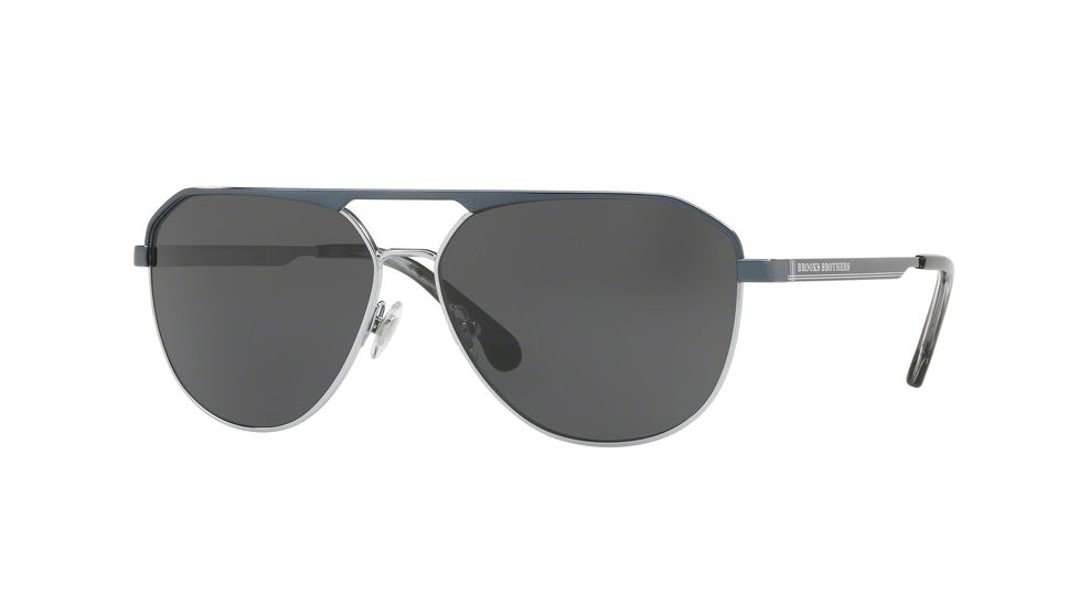Brooks Brothers BB4044S Progressive Prescription Sunglasses BB4044S-168287-60 - Lens Diameter 60 mm, Frame Color Dark Gunmetal/silver