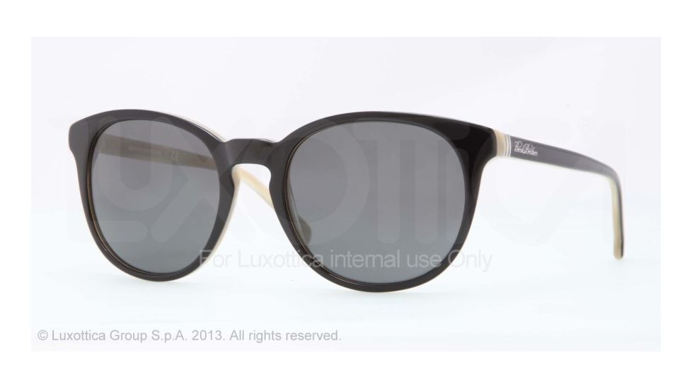 Brooks Brothers BB5010 Progressive Prescription Sunglasses BB5010-607287-53 - Lens Diameter 53 mm, Frame Color Black/Horn