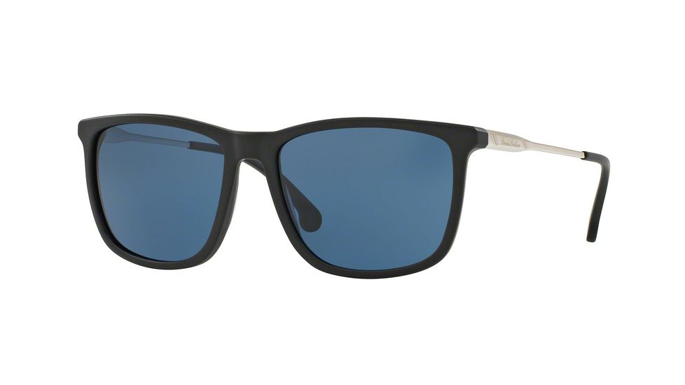 Brooks Brothers BB5033S Progressive Prescription Sunglasses BB5033S-612680-57 - Lens Diameter 57 mm, Frame Color Matte Black/Silver