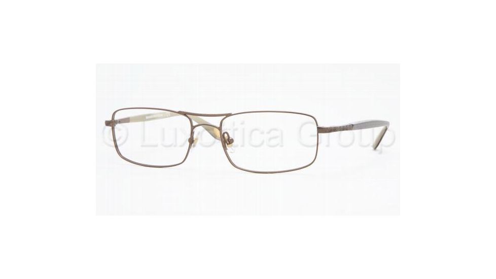 Brooks Brothers BB 458 Eyeglasses Styles Matte Brown Frame w/Non-Rx 54 mm Diameter Lenses