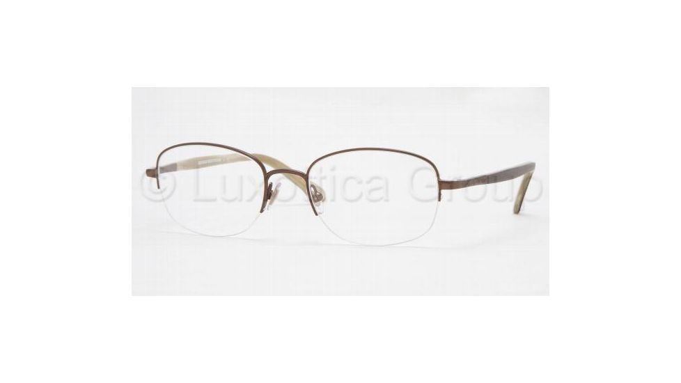 Brooks Brothers Eyeglasses BB461 with Lined Bifocal Rx Prescription Lenses, Select Frame Color / Lens Diameter Matte Brown Frame / 50 mm Prescription Lenses