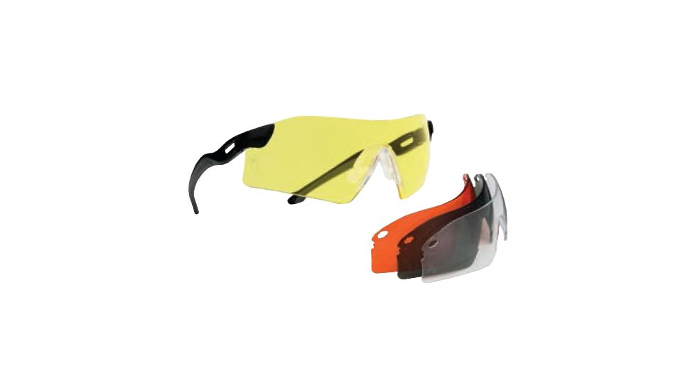Browning Ace II Shooting Glasses w/Interchangeable Smoke, Yellow,Vermilion and Clear Lenses 12716