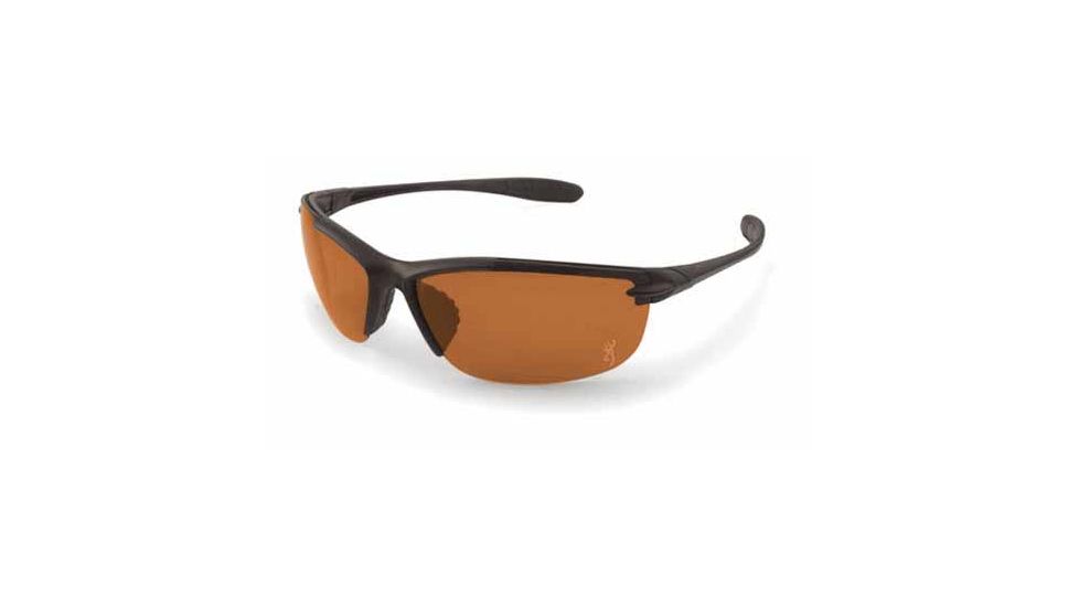 Browning Eyewear Quest Sunglasses, Black Frame, Amber Polarized Zeiss Lens, One Size BRN-QST-002