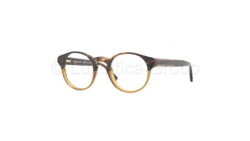 Burberry BE2115 Single Vision Prescription Eyeglasses 3327-4821 - Havana Brown Gradient Frame, Demo Lens Lenses