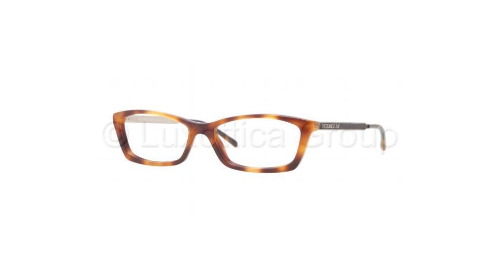 Burberry BE2129 Single Vision Prescription Eyeglasses 3316-5115 - Havana Frame