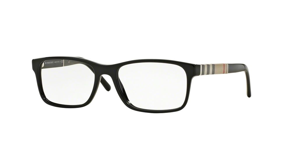 Burberry BE2162 Single Vision Prescription Eyeglasses 3569-53 - Black Frame