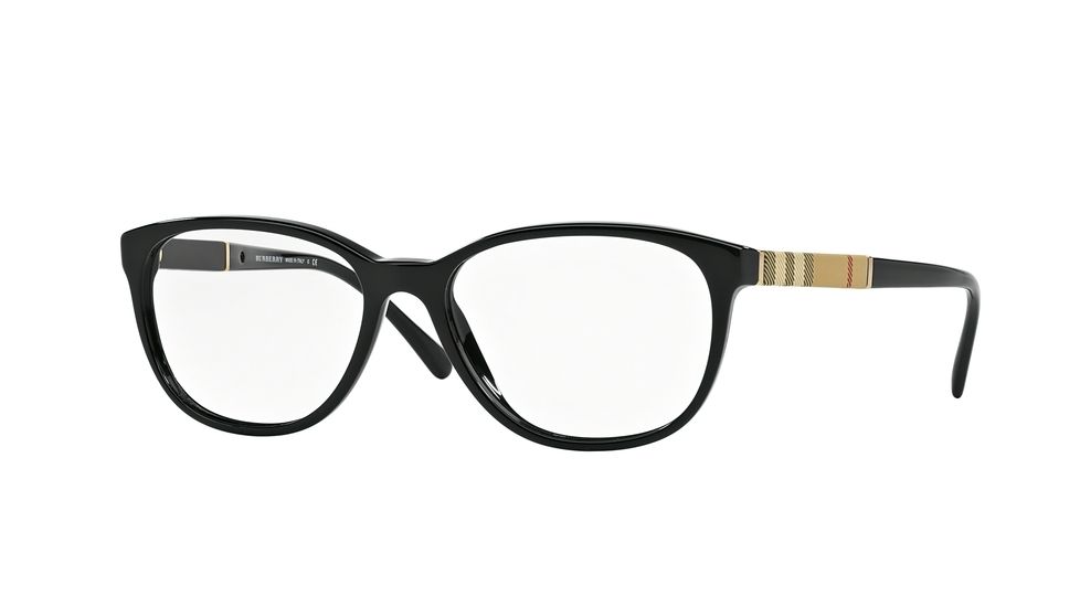 Burberry BE2172 Single Vision Prescription Eyeglasses 3001-54 - Black Frame