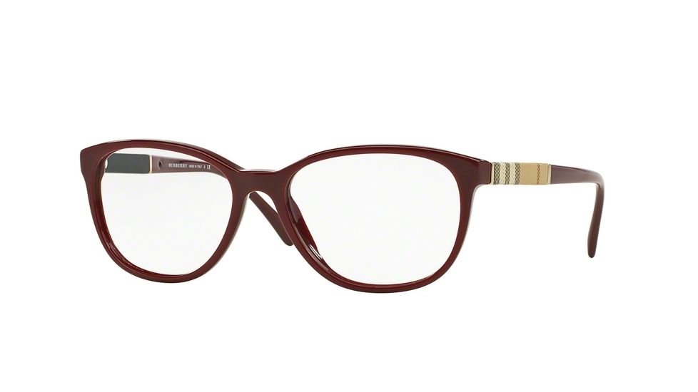 Burberry BE2172 Single Vision Prescription Eyeglasses 3403-52 - Bordeaux Frame