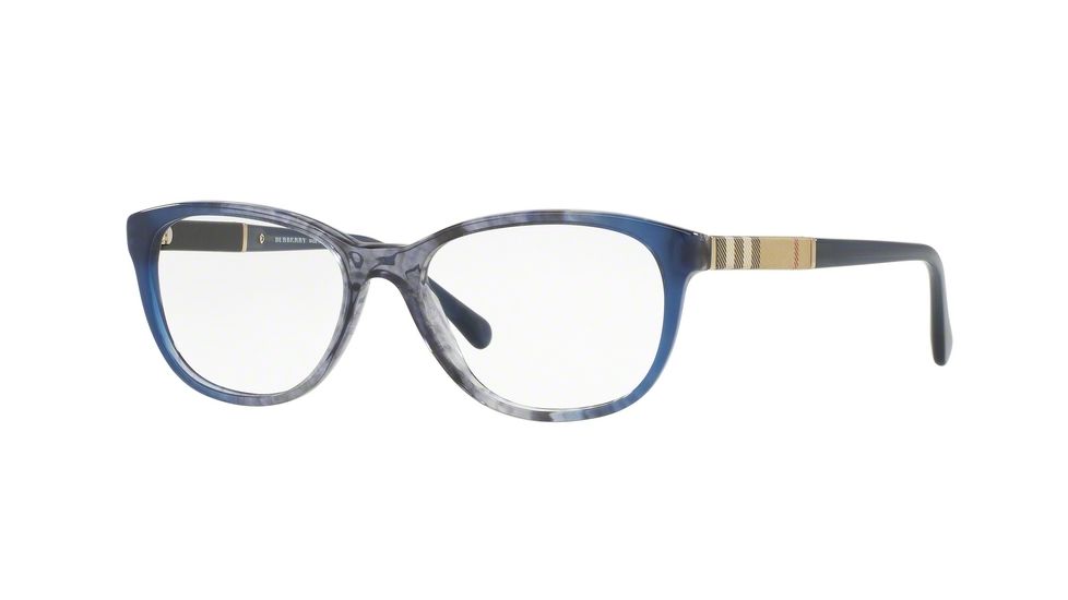 Burberry BE2172 Single Vision Prescription Eyeglasses 3613-52 - Blue Gradient Striped Frame