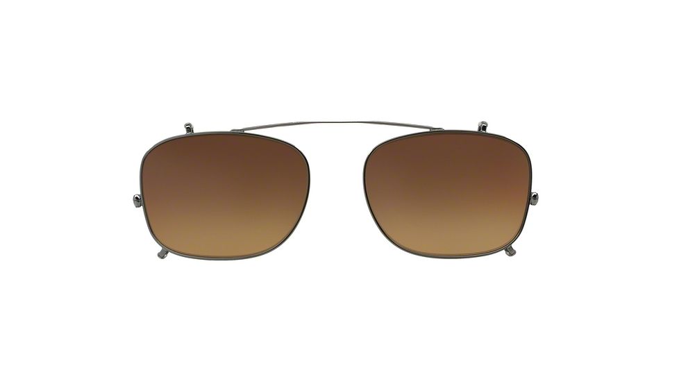 Burberry BE2196C Clip-On Sunglasses 10031P-53 - Gunmetal Frame, Polar Brown Gradient Pink Lenses