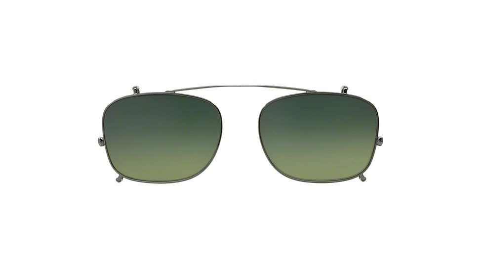 Burberry BE2196C Clip-On Sunglasses 1003T4-55 - Gunmetal Frame, Polar Green Gradient Green Lenses