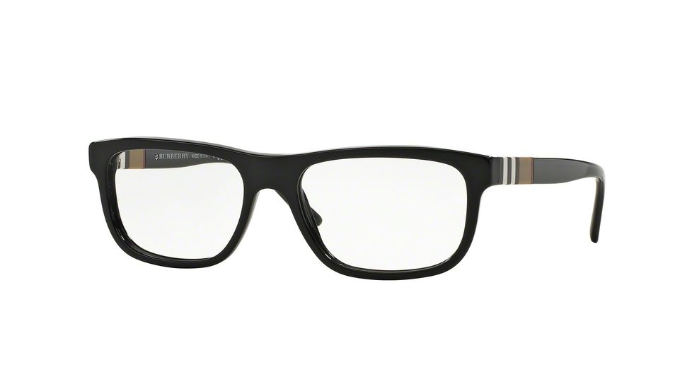Burberry BE2197 Eyeglass Frames 3001-55 - Black Frame